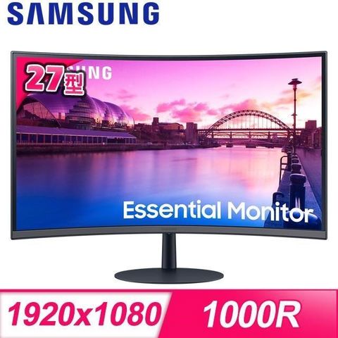 【南紡購物中心】 Samsung 三星 S27C390EAC 27型 1000R曲面螢幕