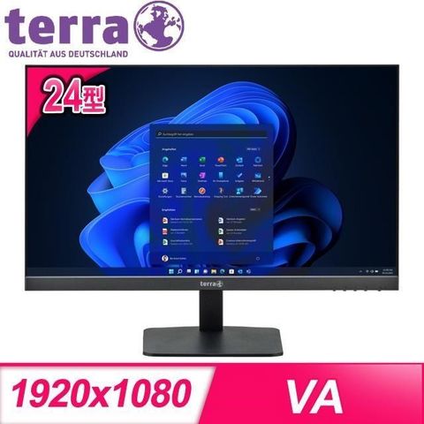 【南紡購物中心】 terra 德國沃特曼 2427W V2 24型 抗藍光不閃屏螢幕