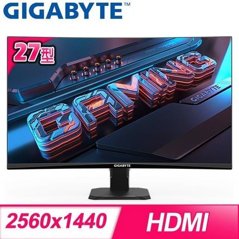 【南紡購物中心】 Gigabyte 技嘉 GS27QC 27型 165Hz 2K 1500R 曲面電競螢幕