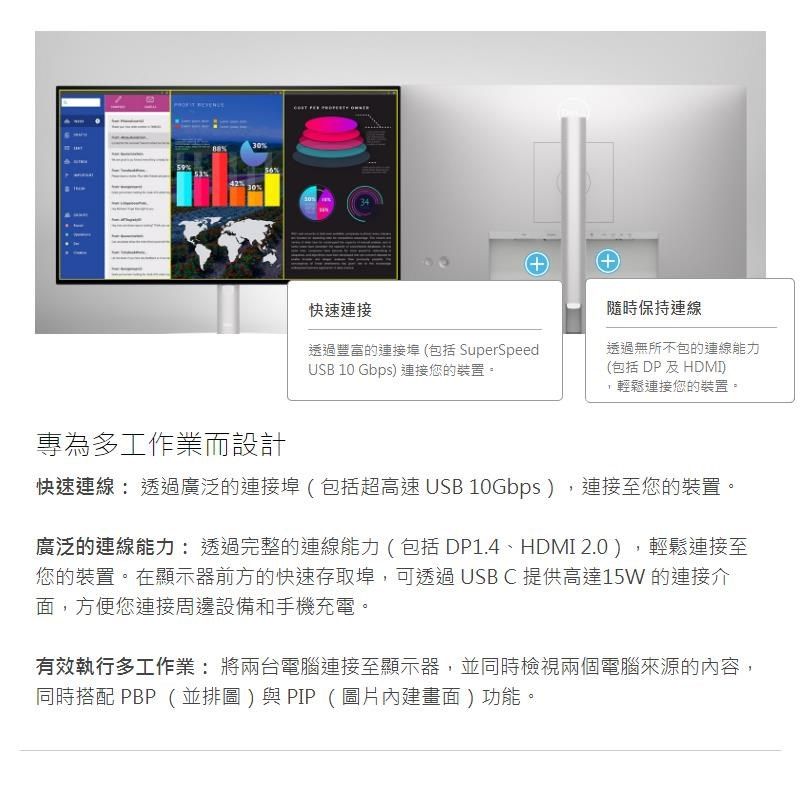 DELL 戴爾U2722D 27型2K IPS顯示器螢幕《原廠四年保固》 - PChome 24h購物