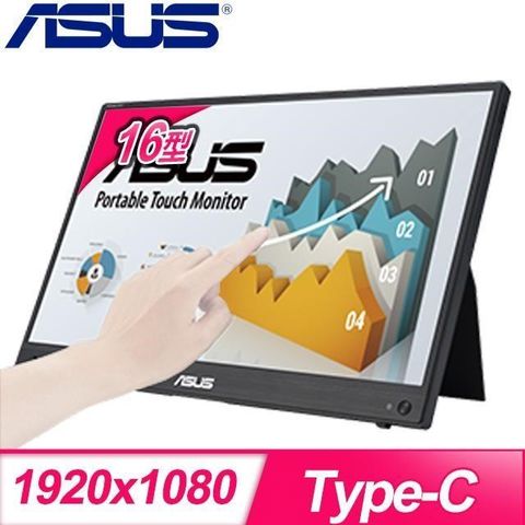 【南紡購物中心】 ASUS 華碩 ZenScreen Touch MB16AHT 16型 Mini HDMI Type-C 可攜式觸控螢幕
