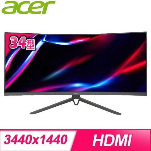 【南紡購物中心】 ACER 宏碁 ED343CUR V3 34型 2K 180Hz 曲面電競螢幕