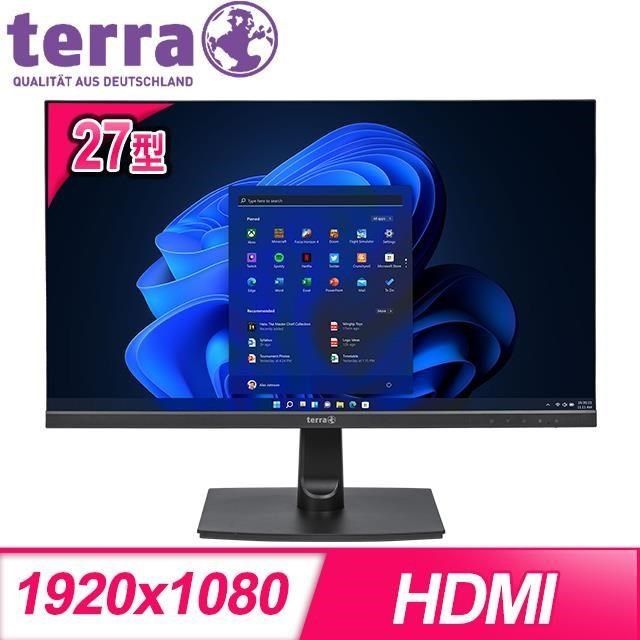 TERRA 【南紡購物中心】  德國沃特曼 2742W 27型 IPS 不閃屏低藍光螢幕