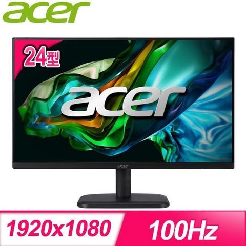 【南紡購物中心】 ACER 宏碁 EK241Y E 24型 IPS 100Hz抗閃 電腦螢幕
