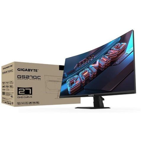 GIGABYTE 技嘉 【南紡購物中心】  GS27QC【27吋】曲面螢幕/VA/165Hz/1ms/低藍光.不閃屏