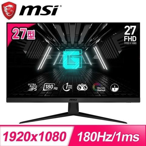 MSI 微星 【南紡購物中心】   G2712F 27型 IPS 180Hz 電競螢幕