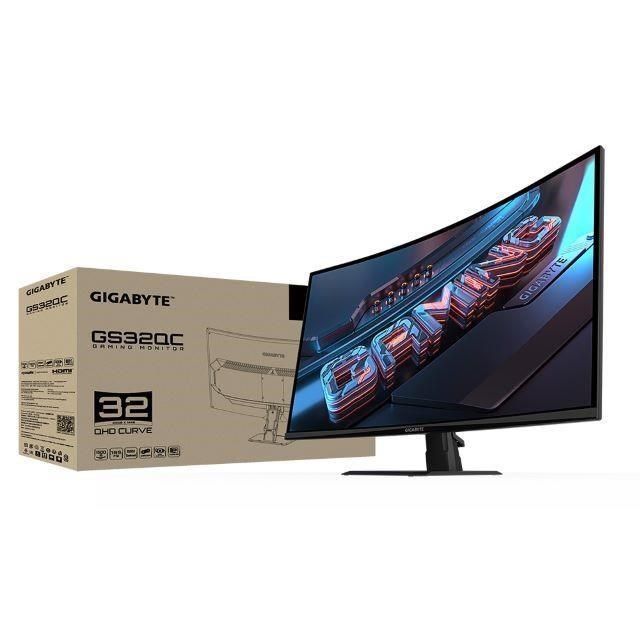 GIGABYTE 技嘉 【南紡購物中心】   GS32QC【31.5吋】曲面螢幕/VA/165Hz/1ms/低藍光.不閃屏