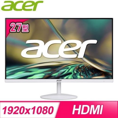 ACER 宏碁 【南紡購物中心】 SA272 E 27型 IPS 100Hz 抗閃螢幕《白》SA272 Ewmix