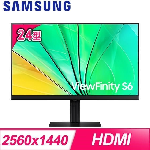 Samsung 三星 【南紡購物中心】   ViewFinity S6 S24D606EAC 24型 2K窄邊美型螢幕(HDMI/DP)