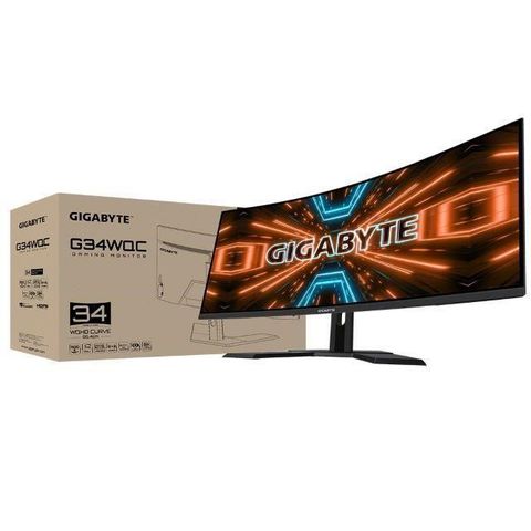 GIGABYTE 技嘉 【南紡購物中心】  AORUS G34WQC 34型(VA曲面/144Hz/1ms/含喇叭/HDR400/FreeSync/2H1P)