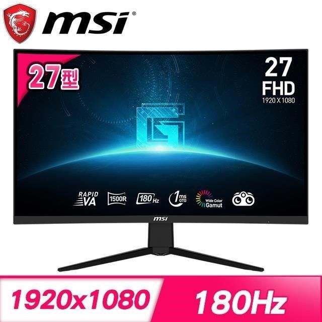 MSI 微星 【南紡購物中心】   G27C3F 27型 180Hz 曲面電競螢幕