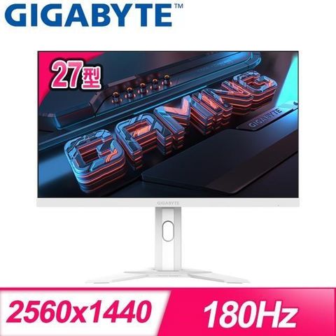 GIGABYTE 技嘉 【南紡購物中心】   M27QA ICE 27型 2K IPS 180Hz 電競螢幕(HDMI/DP/Type-C)