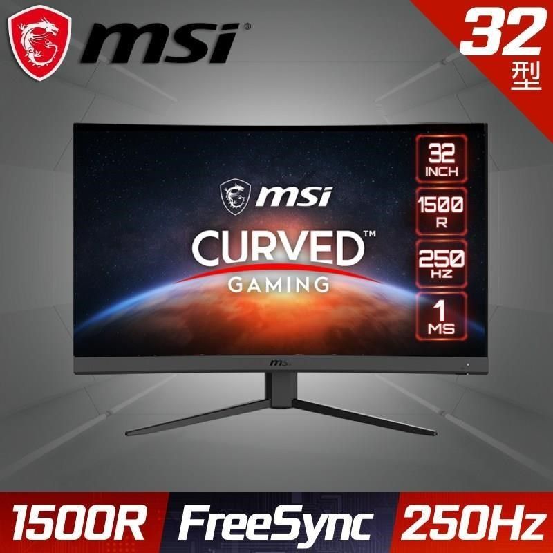 MSI 微星 G32C4X HDR曲面電競螢幕(32型/FHD/250Hz/1ms/VA)