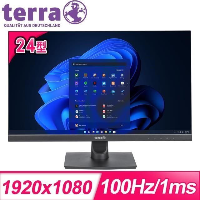 TERRA 【南紡購物中心】 terra 德國沃特曼 2442W V2 24型 IPS不閃屏螢幕