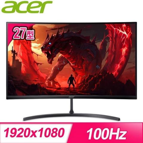 ACER 宏碁 ED273 H 27型 VA 100Hz 1ms 曲面螢幕