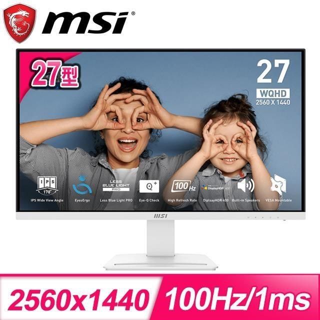 MSI 微星 PRO MP273QW E2 27型 100Hz 1ms 商用螢幕