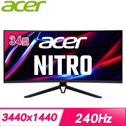 ACER 宏碁 ED343CUR X 34型 VA曲面螢幕