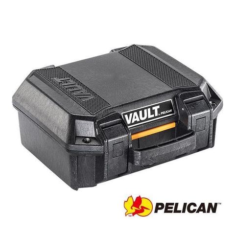 【南紡購物中心】 PELICAN V100 Vault Small Pistol Case 含泡棉(黑)