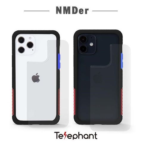 Telephant 太樂芬 【南紡購物中心】  iPhone 13 NMDer抗汙防摔手機殼-黑OG