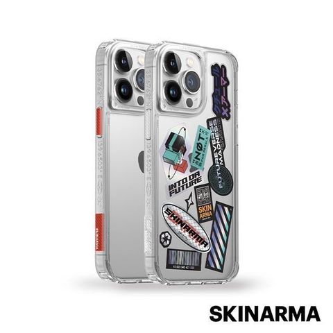 Skinarma 【南紡購物中心】 日本潮牌 iPhone 14 Pro Max Saido 低調風格四角防摔手機殼-透明