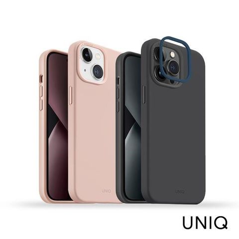 UNIQ 【南紡購物中心】  iPhone 14 / 13 (6.1 吋) LinoHue 液態矽膠雙色鏡頭防摔手機殼 支援Magclick