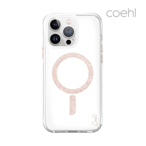 【南紡購物中心】 UNIQ COEHL Glace 質感磁吸防摔手機殼 玫金 iPhone 15 Pro / Pro Max (附拭鏡布)