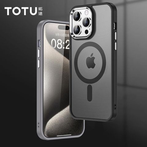 TOTU 【南紡購物中心】 iPhone 15/15 Plus/15 Pro/15 Pro Max 磁吸手機殼防摔殼保護殼保護套 膚感 金盾 拓途