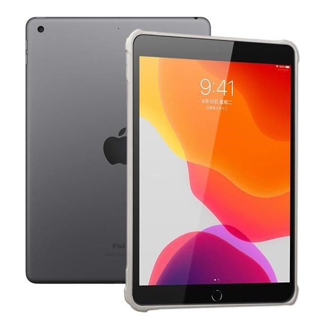 Dapad for Apple iPad 10.2 DIY支架磨砂平板保護殼-自黏支架