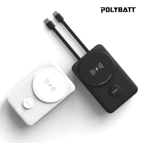 POLYBATT 【南紡購物中心】  10000mAh 磁吸帶線行動電源 支援磁吸 2C / LC