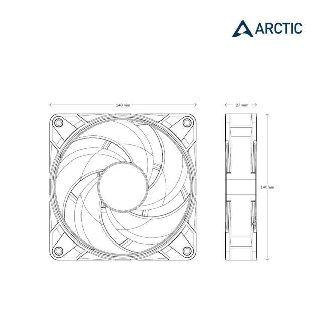 ARCTIC P14 PWM PST A-RGB 14公分共享旋風扇