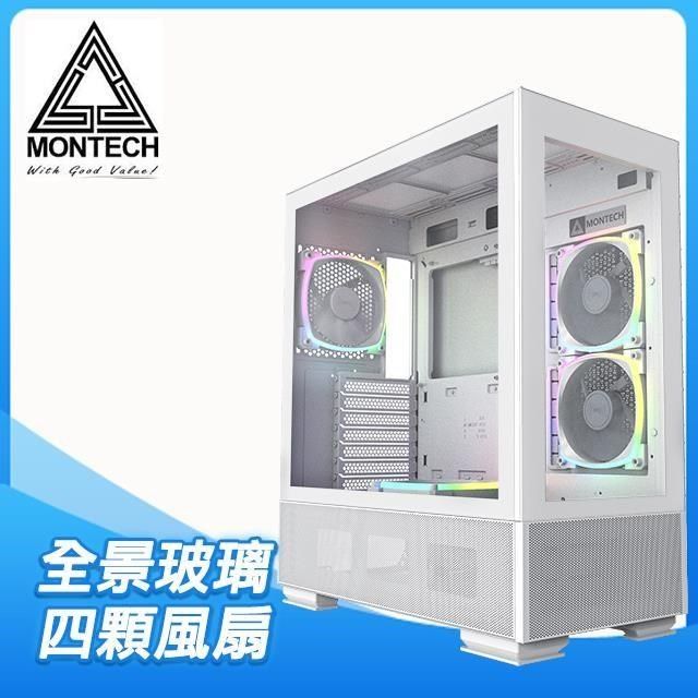 MONTECH 【南紡購物中心】  君主 SKY TWO 玻璃透側 ATX機殼《白》