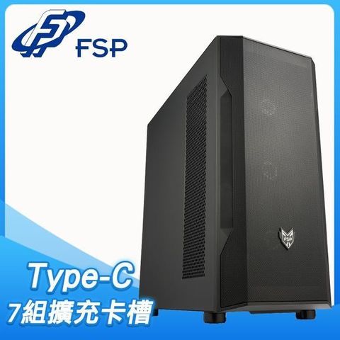 【南紡購物中心】 FSP 全漢 CMT370 ATX電腦機殼《黑》