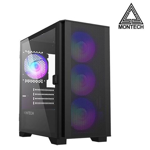【南紡購物中心】 【MONTECH 君主】Air 100 ARGB BLACK M-ATX電腦機殼《黑》