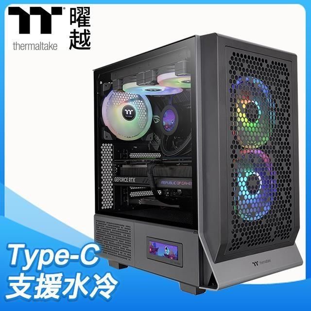 Thermaltake 曜越 【南紡購物中心】   Ceres 300 TG ARGB 玻璃透側 E-ATX機殼《黑》