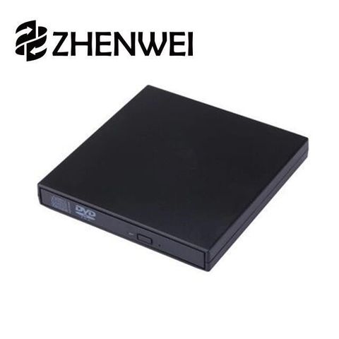 【南紡購物中心】 震威 zhenwei 外接式DVD光碟機 黑色 可讀取DVD CD 可燒錄CD 隨插即用
