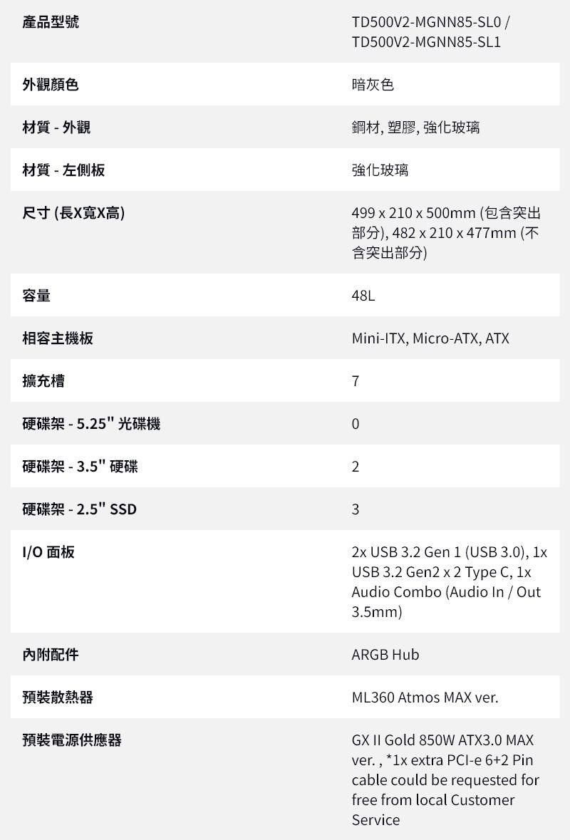 Cooler master td500 max 850w atx pchome 24h 