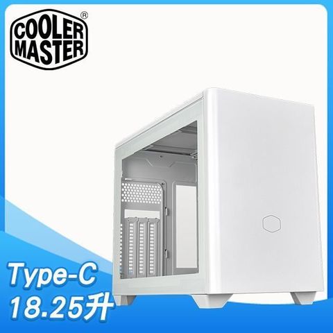 Cooler Master 酷碼 【南紡購物中心】  【MasterBox NR200P V2 White】玻璃透側ITX SFX機殼(白)