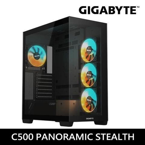 GIGABYTE 技嘉 C500 PANORAMIC STEALTH 全景房 玻璃透側機殼 黑