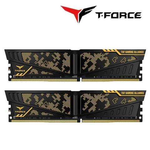 【南紡購物中心】 【十銓】T-FORCE VULCAN TUF Gaming Alliance DDR4 3600 32GB(16GBX2) CL19 桌上型電競記憶體