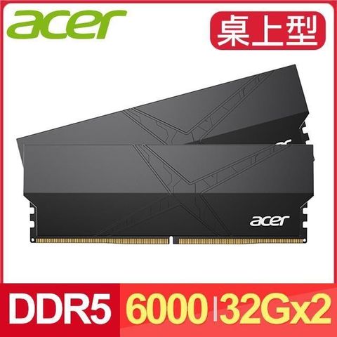 ACER 宏碁 HT200 DDR5-6000 64GB(32GB*2)(CL30) 超頻記憶體《黑》