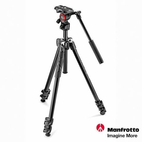 【南紡購物中心】 Manfrotto 290 LIGHT 輕巧三節腳架油壓雲台套組 MK290LTA3-V