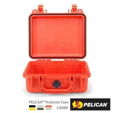 【南紡購物中心】 PELICAN 1200NF 氣密箱-空箱(橘)