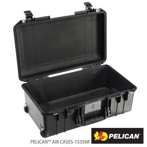 【南紡購物中心】 PELICAN 1535NF Air 輪座拉桿超輕氣密箱-空箱(黑)