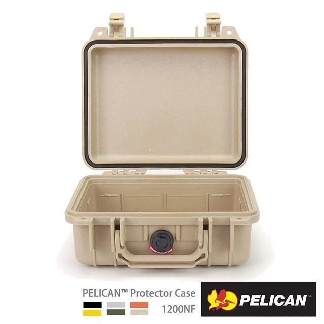 Pelican 派力肯 【南紡購物中心】  1200NF 氣密箱-空箱(沙漠黃)