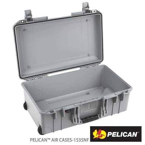 【南紡購物中心】 PELICAN 1535NF Air 輪座拉桿超輕氣密箱-空箱(銀)