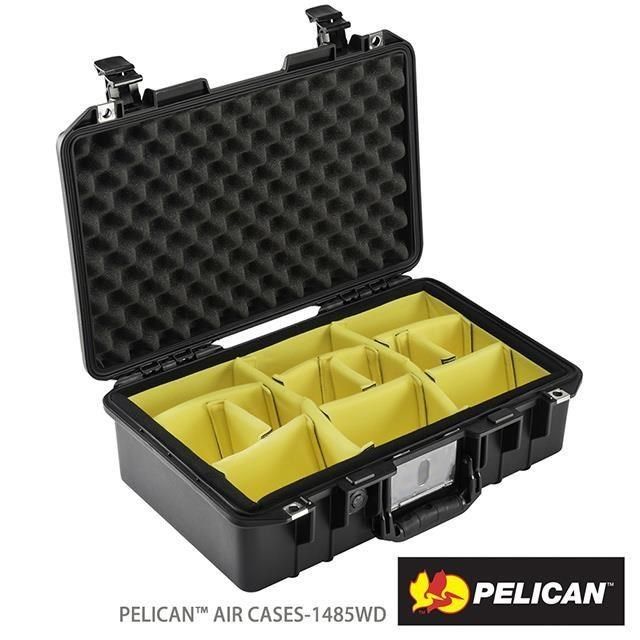 Pelican 派力肯 【南紡購物中心】  1485WD Air 輪座拉桿超輕氣密箱-含隔板(黑)