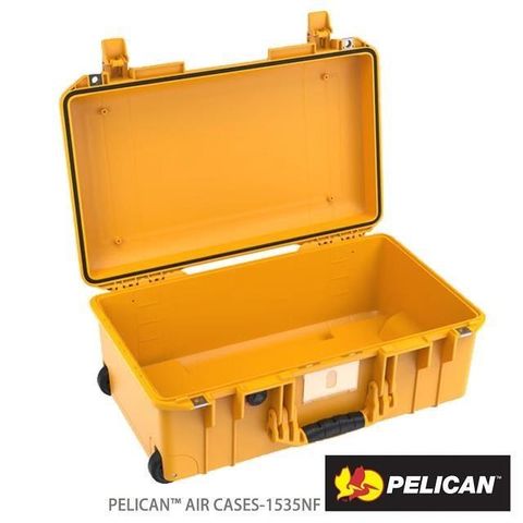 【南紡購物中心】 PELICAN 1535NF Air 輪座拉桿超輕氣密箱-空箱(黃)