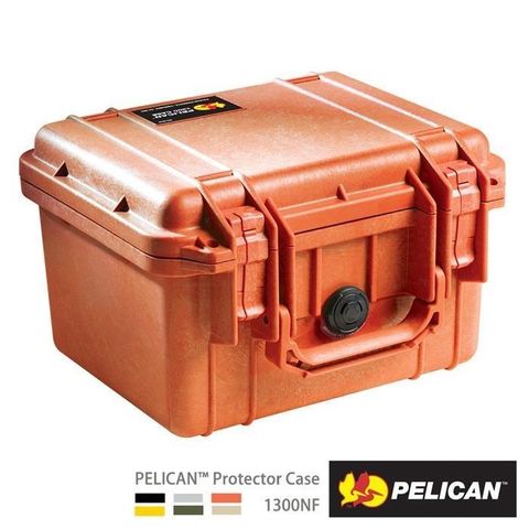 【南紡購物中心】 PELICAN 1300 NF 氣密箱 空箱-橘色