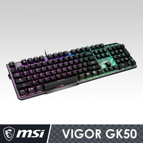 【南紡購物中心】 MSI Vigor GK50 Elite LL TC機械式電競鍵盤(凱華青軸)