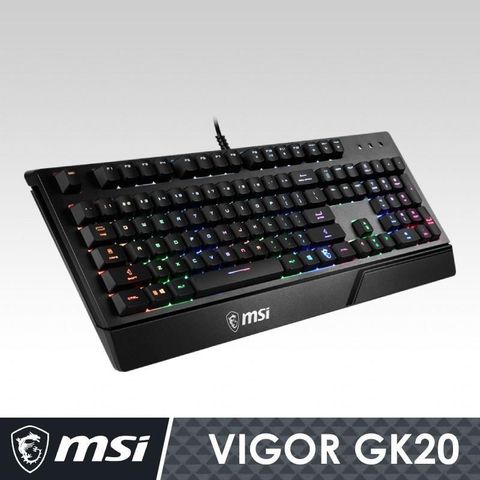 【南紡購物中心】 限量促銷MSI Vigor GK20 電競鍵盤